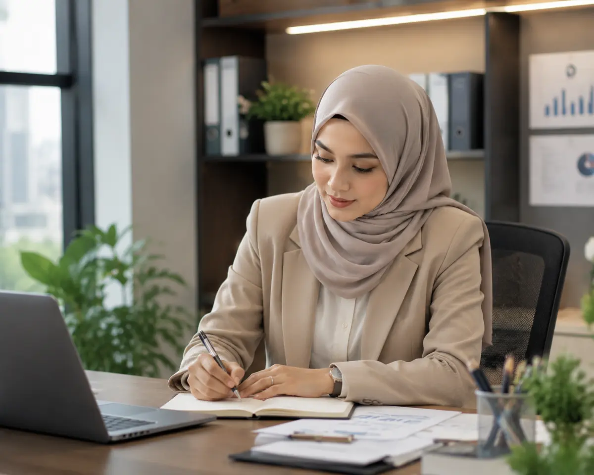 Perempuan Muslim Indonesia mencatat panduan kerja di kantor